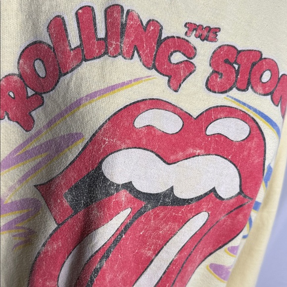 The Rolling Stones Yellow Graphic Sweatshirt - Picture 2 of 5